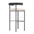 Stools for Sale Matt black color bar chair in leather Manufactory